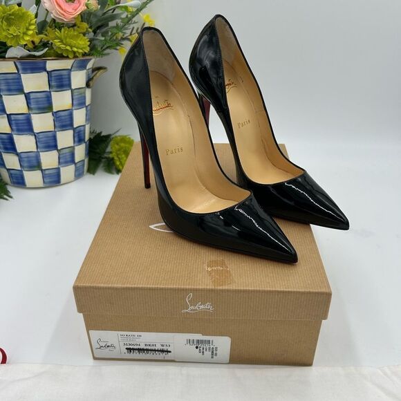 Women’s Christian Louboutin so Kate 120 patent heels size 38.5 made in Italy - Picture 2 of 10